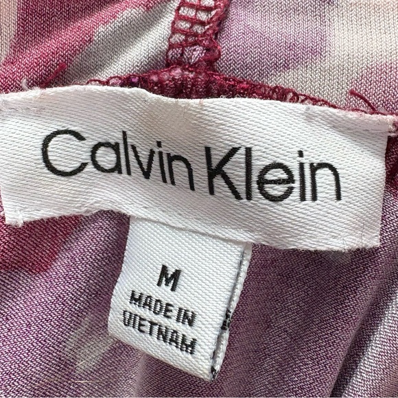Calvin Klein floral stretchy sleeveless v neck blouse size M - Picture 2 of 5